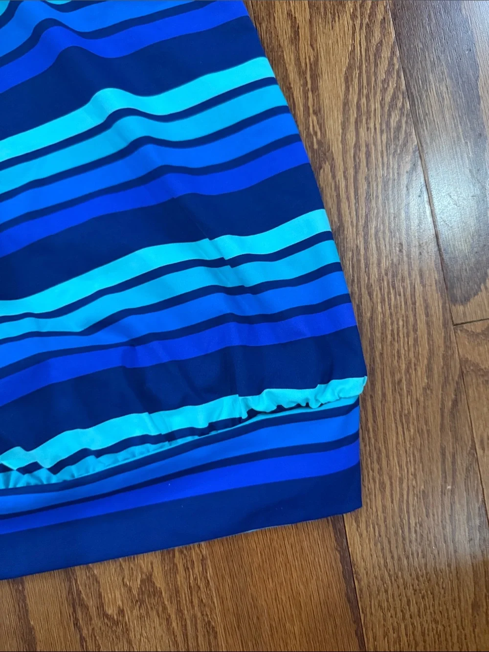 VENUS Blouson Tankini Top Blue Stripe Swim Top Size 10 NWOT